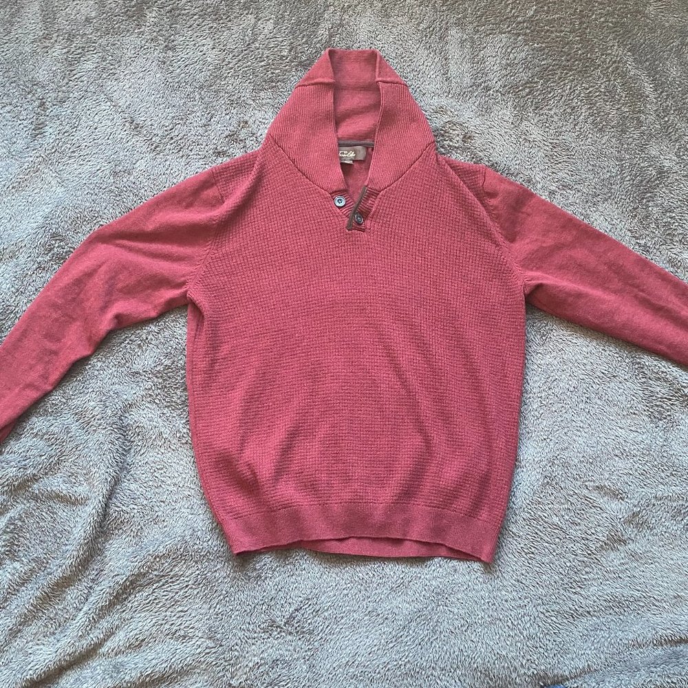 Men's Tasso Elba Shawl Collared Sweater, Medium